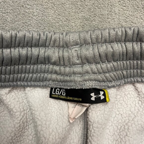 Under Armour Men's Size L Loose ColdGear Grey Sweatpants With Pockets - Picture 9 of 12